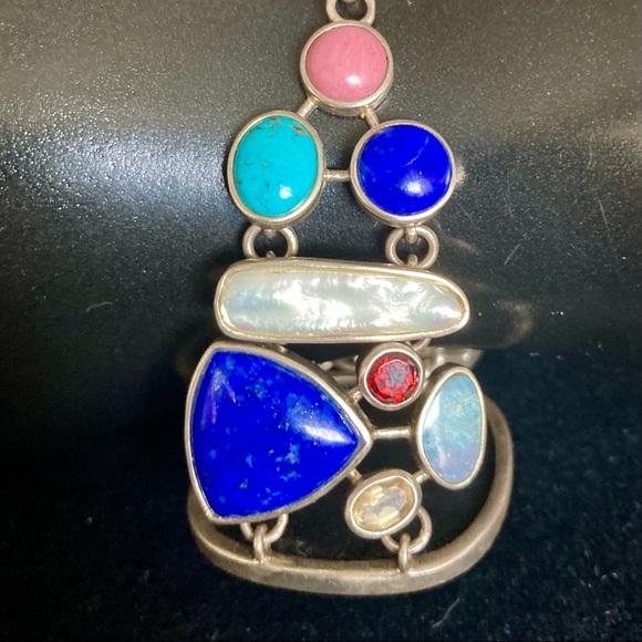 Sterling & Lapis Bracelet - Picture 2 of 13